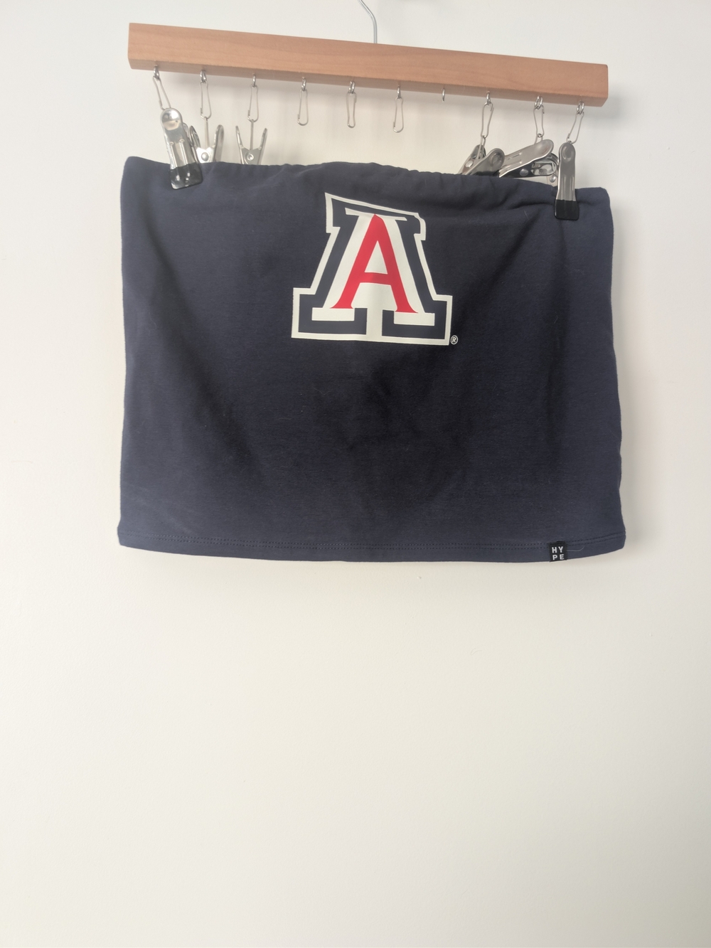 Arizona Wildcats Navy Logo Tube Top Large excellent Condition